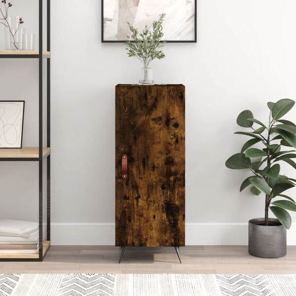 vidaXL sk&aelig;nk 34,5x34x90 cm konstrueret tr&aelig; r&oslash;get egetr&aelig;sfarve