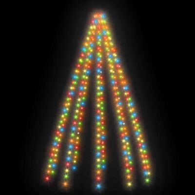 vidaXL lysnet til juletræ 250 lysdioder 250 cm flerfarvet