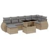 vidaXL sofas&aelig;t til haven 8 dele med hynder polyrattan beige