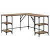 vidaXL Bord Artisan Egetr&aelig; Konstrueret tr&aelig; 139 x 139 x 75 cm