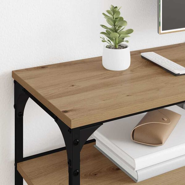 vidaXL TV-skab Artisan Egetr&aelig; 160 x 30 x 50 cm Ingeni&oslash;rt tr&aelig; og jern