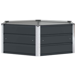 vidaXL Plantekasse Antracit 129 x 129 x 45 cm St&aring;l