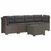 vidaXL 4-personers have-sofa med puder i rattan-look PP Lysegr&aring;