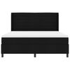 vidaXL Box spring seng med madras Sort 180 x 200 cm Stof