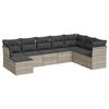 vidaXL sofas&aelig;t til haven 8 dele med hynder polyrattan lysegr&aring;