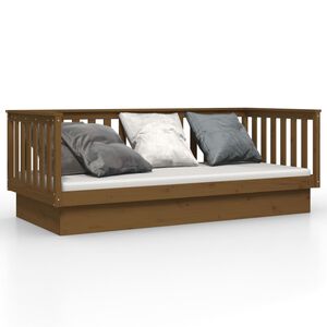 vidaXL daybed 80x200 cm massivt fyrretr&aelig; gyldenbrun