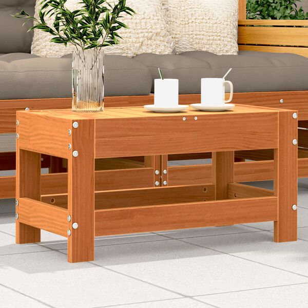 vidaXL haveskammel 62x30x32 cm massivt fyrretr&aelig; gyldenbrun