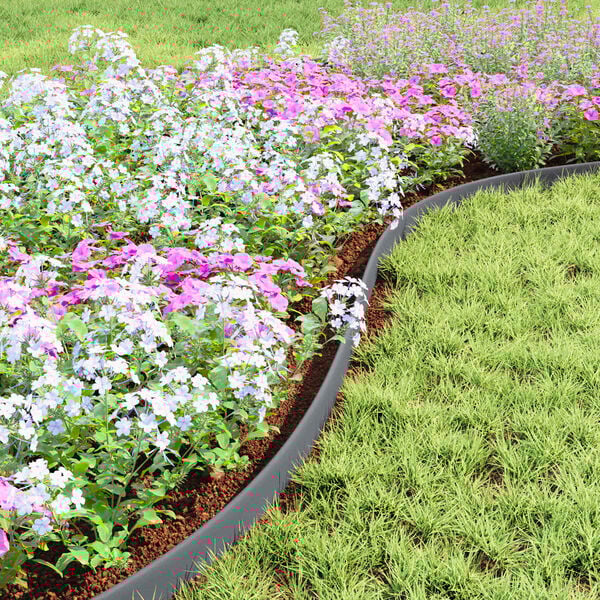 vidaXL Pl&aelig;nekanter Gr&aring; 4000 x 4 x 5 cm Plastik