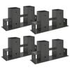 Br&aelig;nde stakkehj&aelig;lp 4 pcs Antracit 34 x 10 x 15 cm St&aring;l