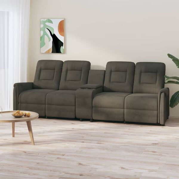 vidaXL 4-personers massagestol med kopholder m&oslash;rkegr&aring;