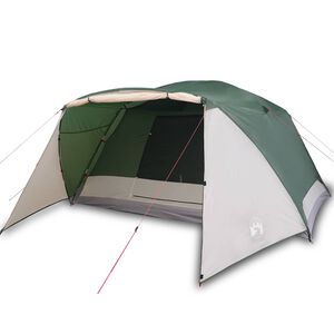 vidaXL 4-personers campingtelt med fortelt vandt&aelig;t gr&oslash;n