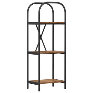 vidaXL Bogreol 3 niveauer 40 x 30 x 109 cm Konstrueret tr&aelig; Gammelt tr&aelig;