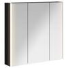 vidaXL Badev&aelig;relsesspejlskab Sort eg 73.5 x 15.5 x 70 cm