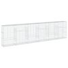 vidaXL gabionkurv med cover 600x50x150 cm galvaniseret jern