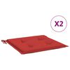 vidaXL hynder til havestol 2 stk. 50x50x3 cm oxfordstof r&oslash;d