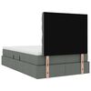 vidaXL Seng med opbevaring og LED Mørkegrå 120 x 200 cm Polyester