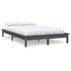 vidaXL sengeramme 150x200 cm King Size massivt fyrretr&aelig; gr&aring;