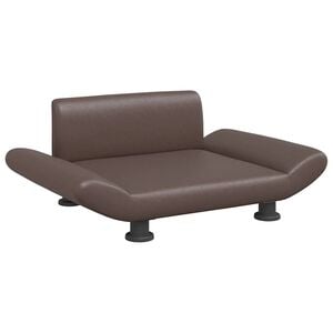 vidaXL hundeseng 70x45x28 cm kunstl&aelig;der brun