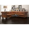 vidaXL 5-personers sofa i Chesterfield-look kunstl&aelig;der brun