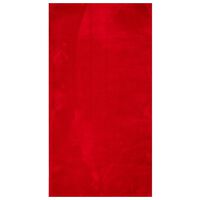vidaXL gulvtæppe HUARTE 80x150 cm kort luv og vaskbart rød