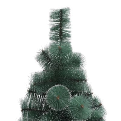 vidaXL kunstigt juletræ med lys 150 cm PVC og PE grøn