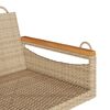 vidaXL gyngebænk 63x62x40 cm polyrattan beige