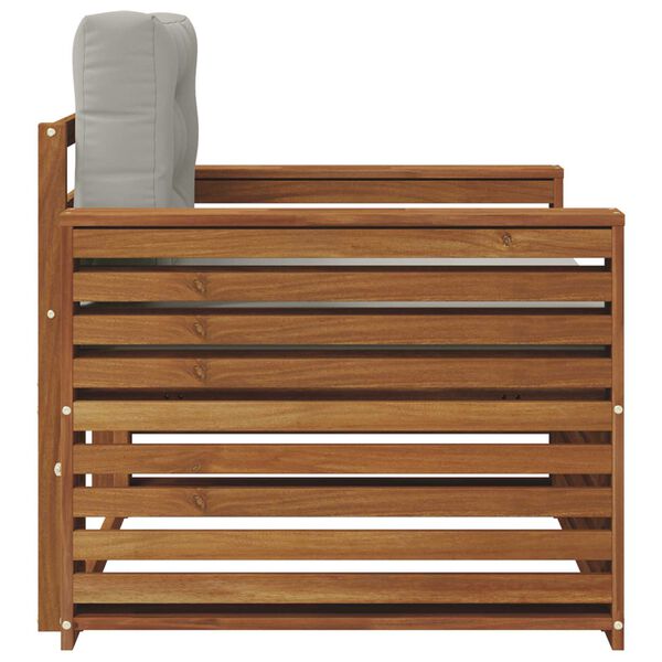 vidaXL Udend&oslash;rs sofagruppe Soli Akacietr&aelig; og polyester Naturfarvet