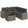 vidaXL sofas&aelig;t til haven 6 dele med hynder polyrattan gr&aring;