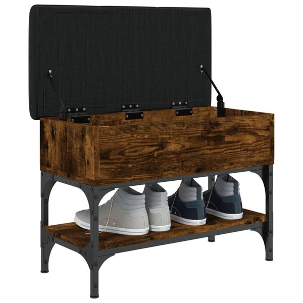 vidaXL skob&aelig;nk 62x32x45 cm konstrueret tr&aelig; r&oslash;get egetr&aelig;sfarve