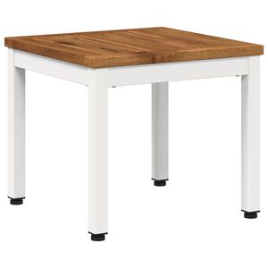 vidaXL Sofabord Natur og hvid 40 x 40,5 x 36 cm Massivt Akacietr&aelig;