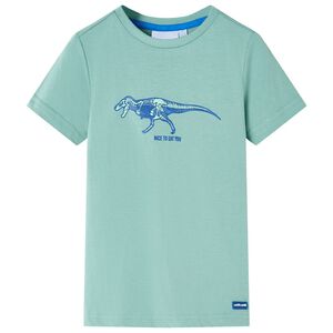 vidaXL T-shirt til b&oslash;rn str. 116 lys kakifarve