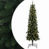 vidaXL Kunstigt slankt juletr&aelig; 120 cm 150 LED'er Varm hvid PE og PVC