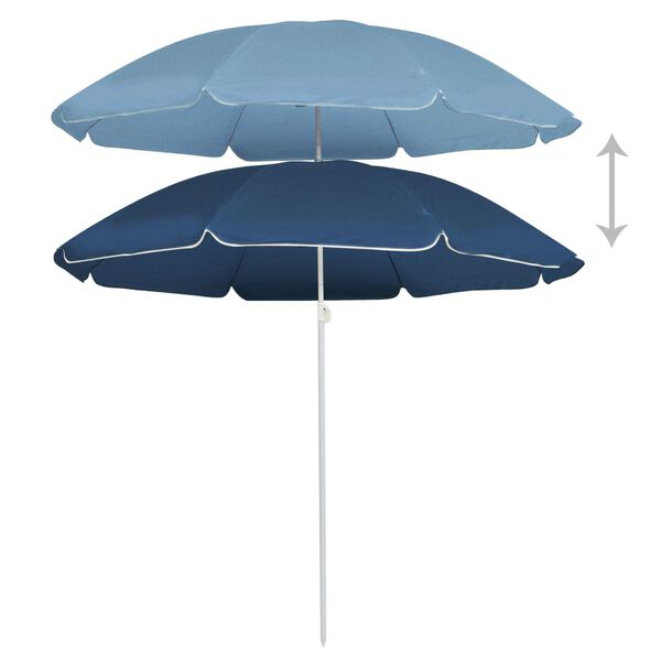 vidaXL parasol 180 cm stålstang blå