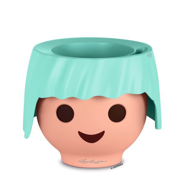 LECHUZA bordplantekrukke OJO ALL-IN-ONE aquablå