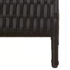 vidaXL rumdeler 6 paneler polyrattan sort