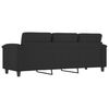 vidaXL 3-personers sofa 180 cm mikrofiberstof sort