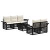 vidaXL Havesofa S&aelig;t 6 stk. Sort 55 x 55 x 37 cm polyrattan