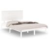 vidaXL sengeramme uden madras 140x190 cm massivt fyrretr&aelig; hvid