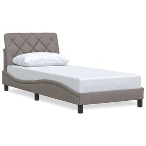 vidaXL sengeramme uden madras 80x200 cm stof gr&aring;brun