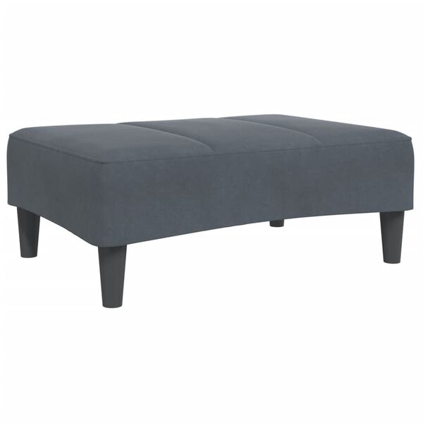 vidaXL fodskammel 77x55x31 cm velour mørkegrå