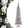 vidaXL Kunstigt juletr&aelig; Hvid 120 cm PVC og metal og plast