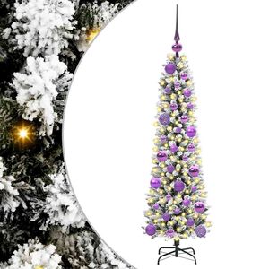 vidaXL Kunstigt juletr&aelig; Hvid 120 cm PVC og metal og plast