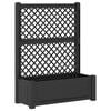 vidaXL Stor blomsterkasse med espalier Antracit 99,5 x 43 x 133,5 cm