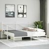 vidaXL daybed med udtræk uden madras 100x190 cm stål hvid