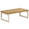 vidaXL sofabord 100x50x35 cm massivt mangotr&aelig; og st&aring;l