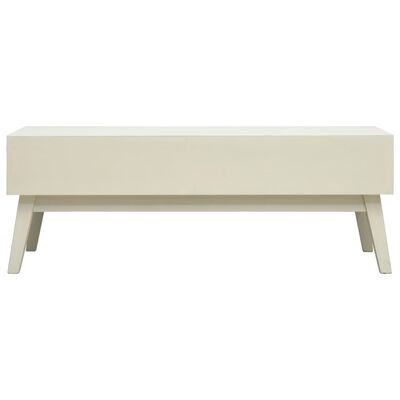 vidaXL sofabord med 2 skuffer 110 x 50 x 40 cm træ udskåret design grå
