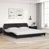 vidaXL sengeramme Dover 193x203 cm velour sort