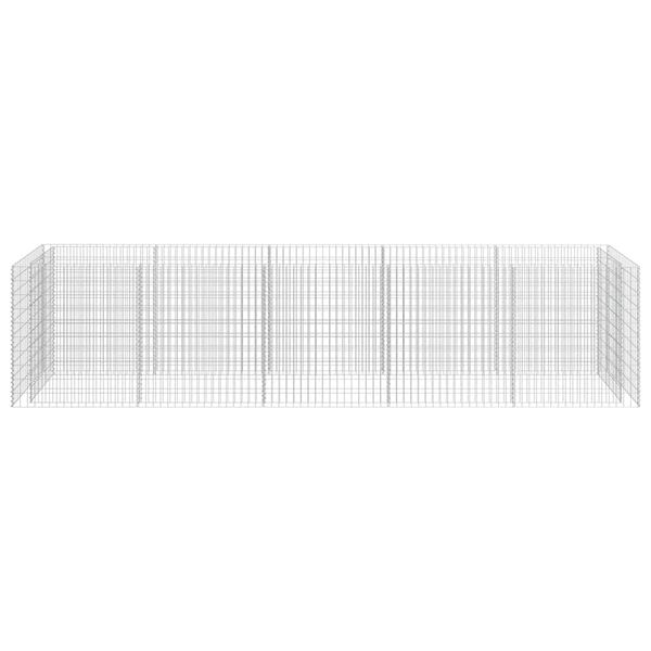 vidaXL gabion-højbed 450x90x100 cm galvaniseret stål