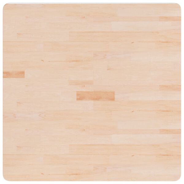 vidaXL firkantet bordplade 80x80x2,5 cm ubehandlet massivt egetr&aelig;