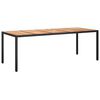 vidaXL Havem&oslash;bel Bord Sort 250 x 100 x 75 cm polyrattan